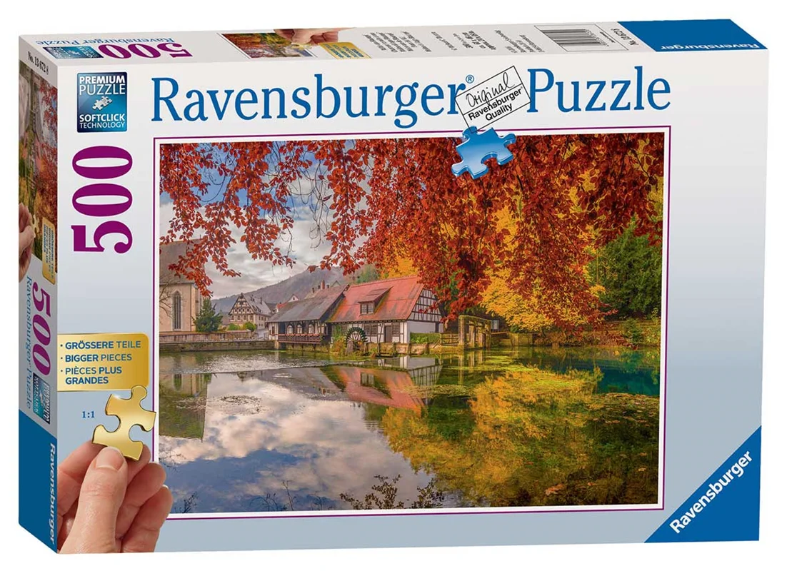 پازل رونزبرگر 500 تکه «آسیاب پاییزی آرامش بخش» Ravensburger Puzzle Peaceful Mill 500 pcs 136728