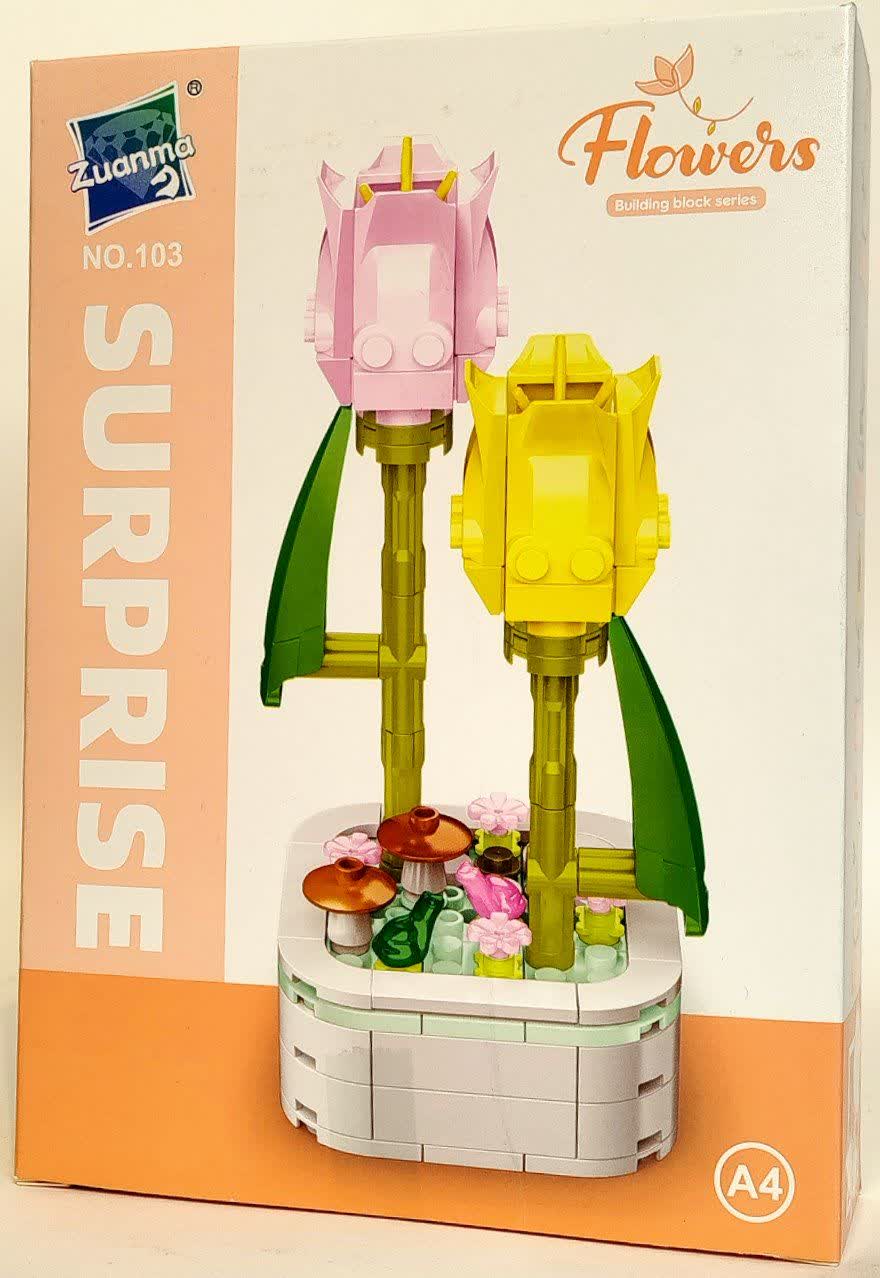 لگو گلدان گل تولیپ لیلیاسه Tulip Liliaceae Flower 103A4 ​​​​