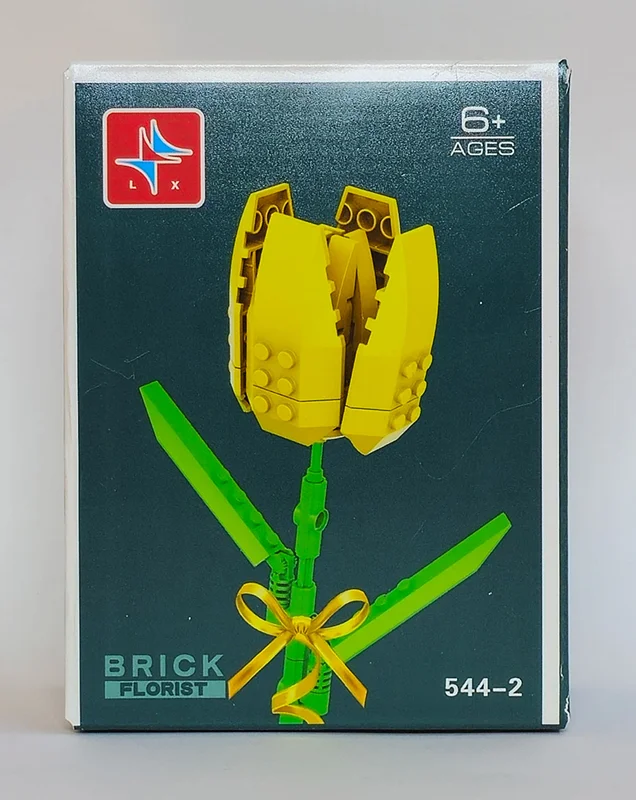 نمای جلوی جعبه لگو شاخه گل لاله Tulip Flower 544-2