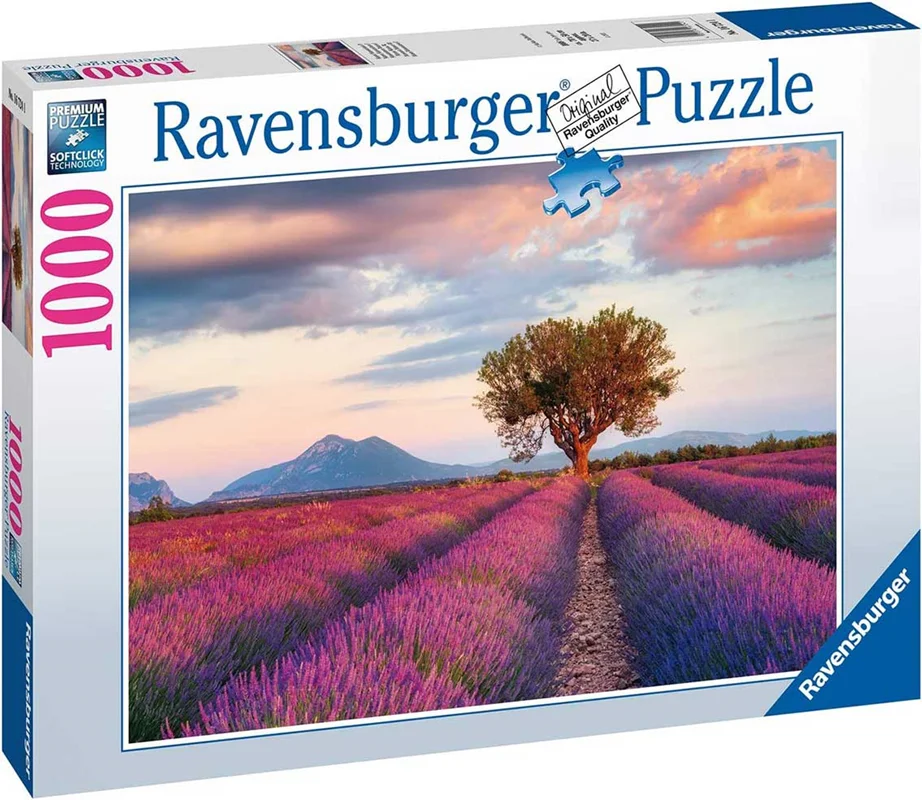 پازل رونزبرگر 1000 تکه «مزرعه لاوندر در ساعت طلایی» Ravensburger Puzzle Lavender Field in The Golden Hour 1000 Pieces 16724