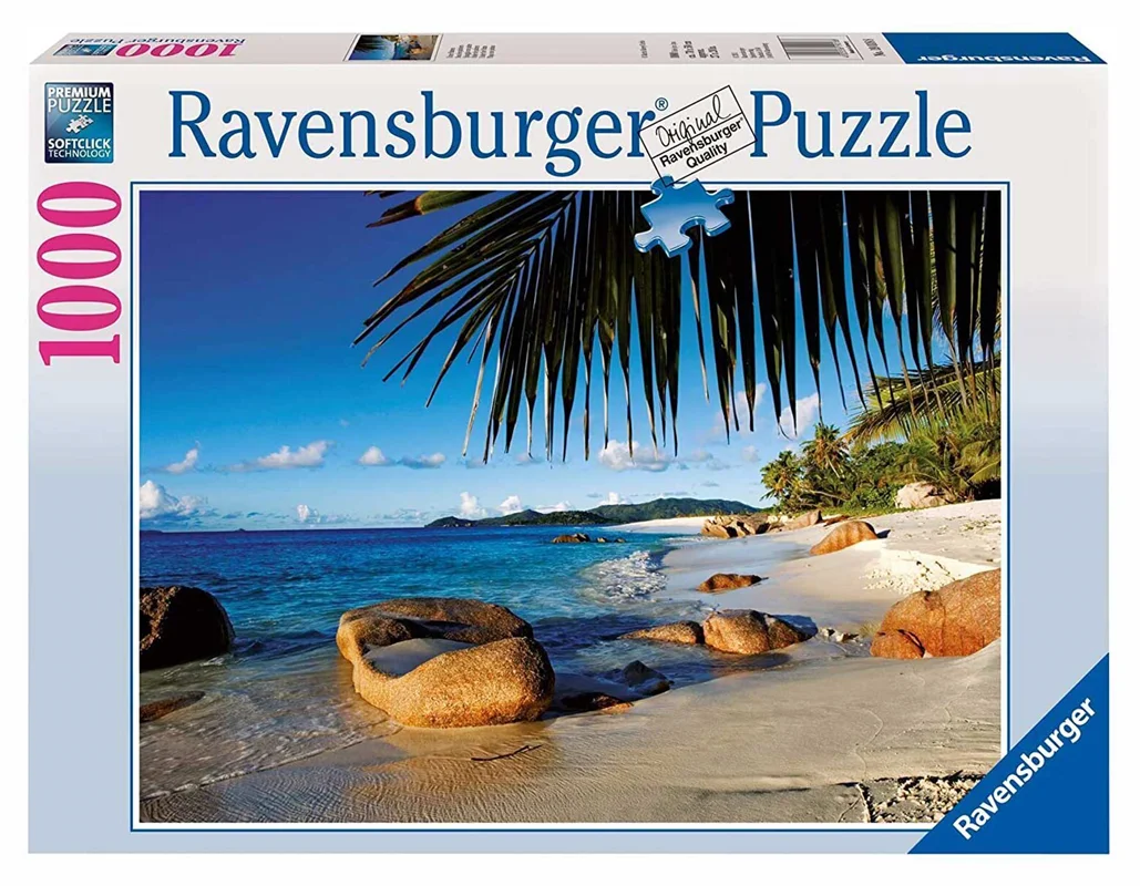 خرید رونزبرگر پازل 1000 تکه «زیر درختان نخل» Ravensburger Puzzle Jigsaw Puzzle Under Palm Trees 1000 pcs 19018