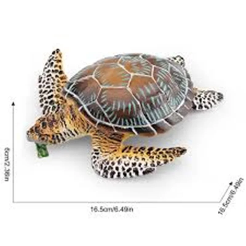 فیگور لاک پشت دریایی کولکولو در کنار خطکش برای نمایش ابعاد