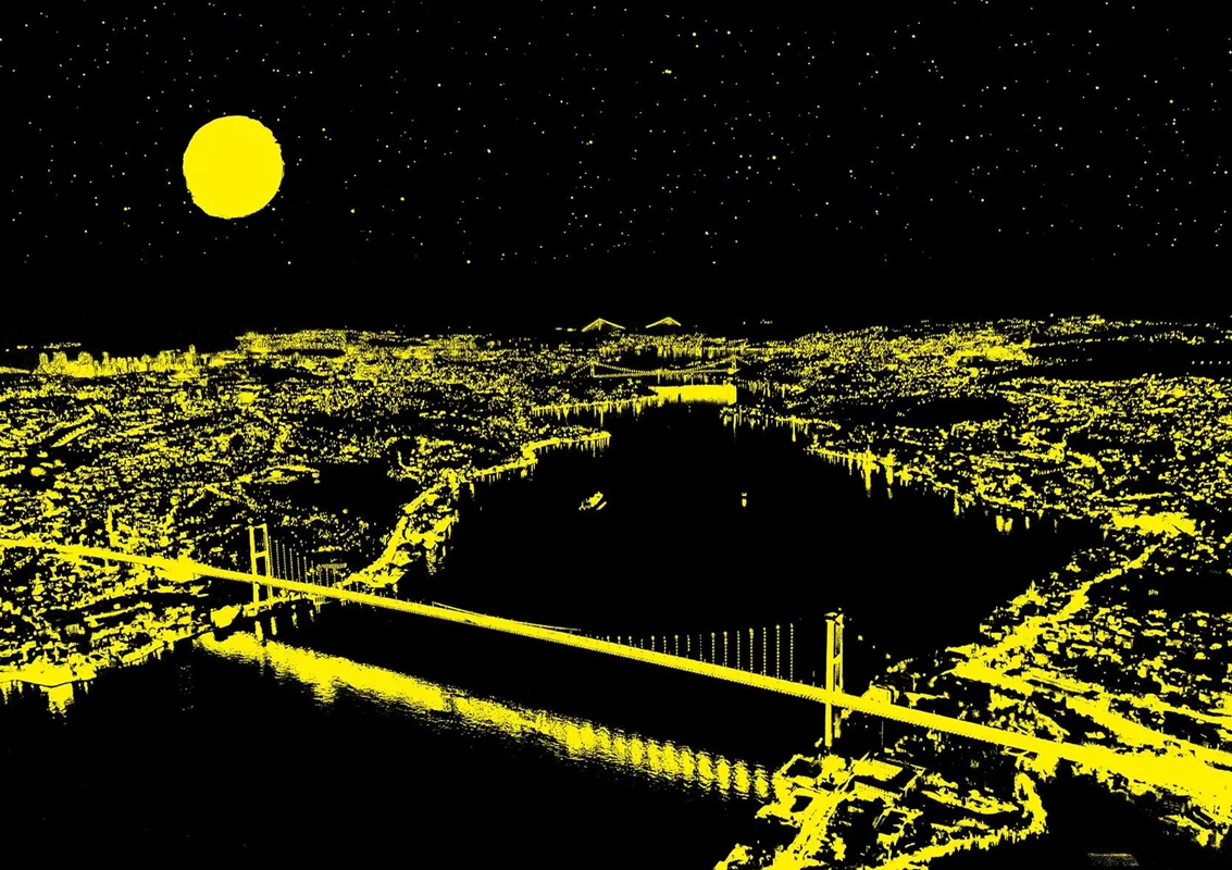 پازل پل های سه گانه پازل بسفر،پازل شب تاب پازل آرت 1000 تکه پازل «پل های سه گانه بسفر» Art Puzzle Thriple Bridges Bosphorus Neon Puzzle 1000 pcs 5239