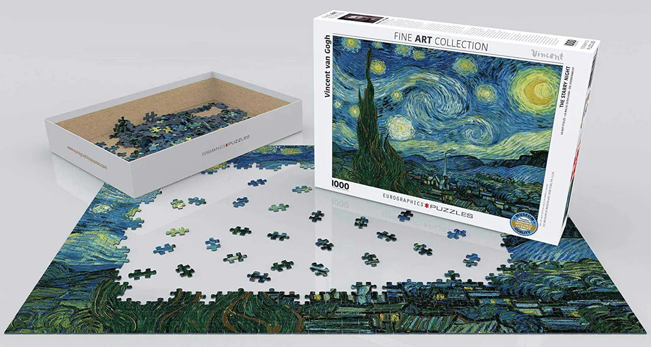 پازل یوروگرافیک 1000 تکه «شب پر ستاره» Eurographics Puzzle Starry Night 1000 pieces 6000-1204