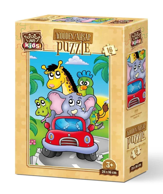خرید آرت پازل کودکان چوبی 16 تکه «کاپیتان فیل»  Heidi Art Puzzle Kids Captain Elephant Wooden Puzzle 16 pcs 5850