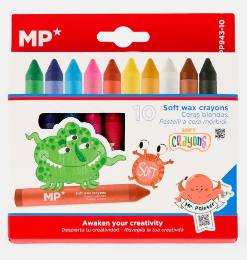 مداد شمعی 10 رنگ Wax Crayons PP943-10