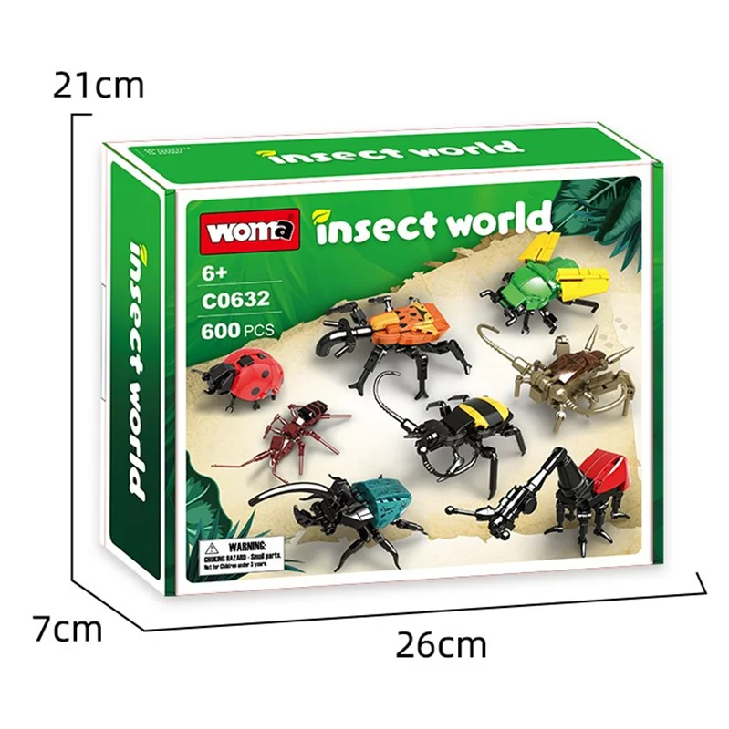 لگو دنیای حشرات Insect World نمایش ابعاد بستهبندی