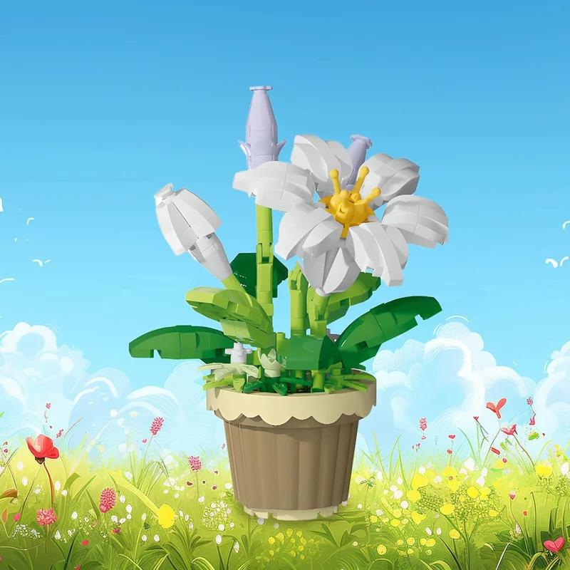 لگو گلدان گل سوسن Beauty Of Flower Lily 7219 در طبیعت