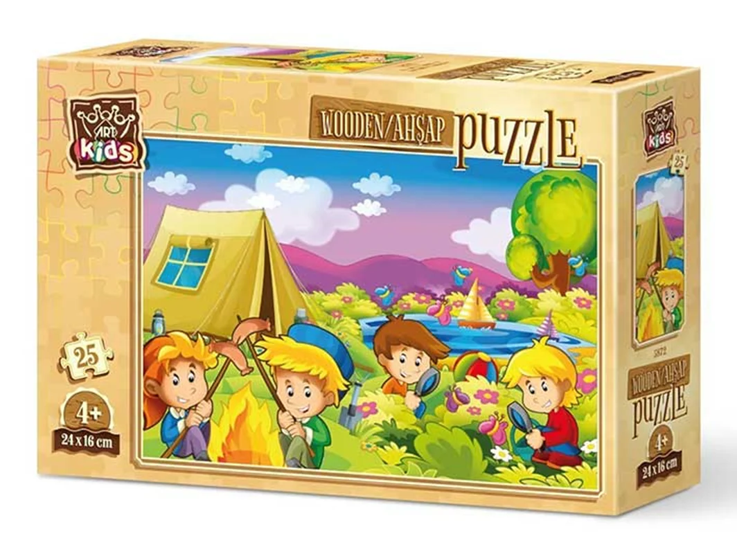 خرید آرت پازل کودکان چوبی 25 تکه «چادرنشینان کنجکاو»  Heidi Art Puzzle Kids Curious Campers Wooden Puzzle 25 pcs 5872