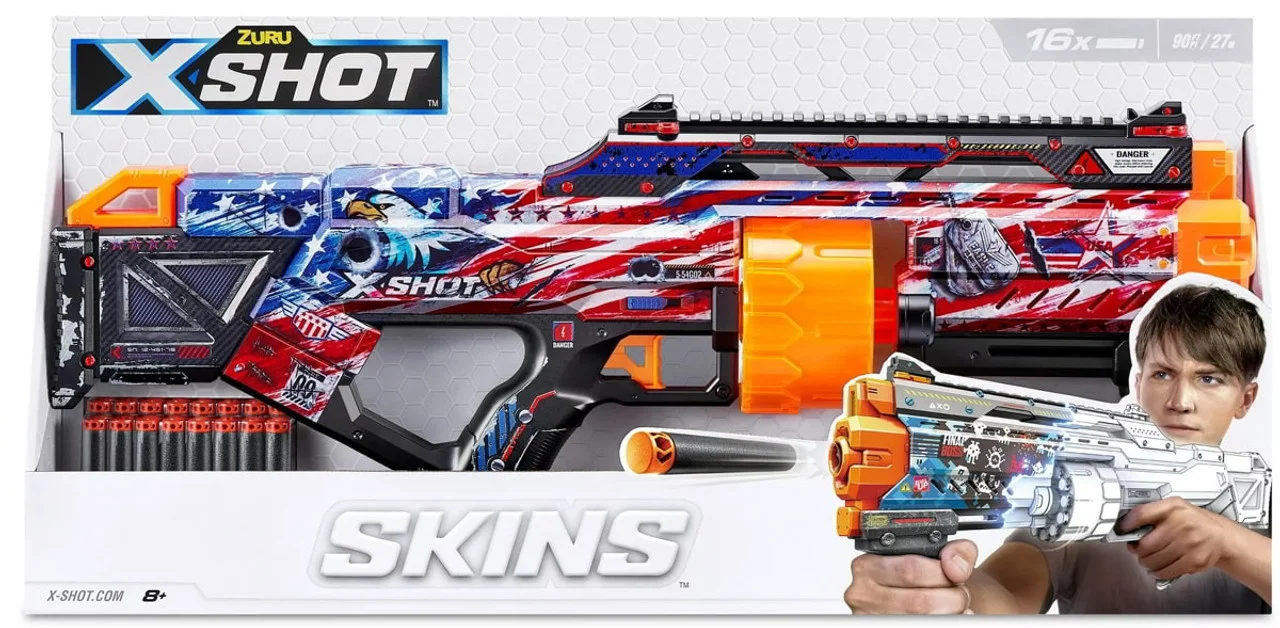 خرید تیر ابری زورو ایکس شات «اسکینز، پوسته ها»  Zuru X Shot Skins 36518B