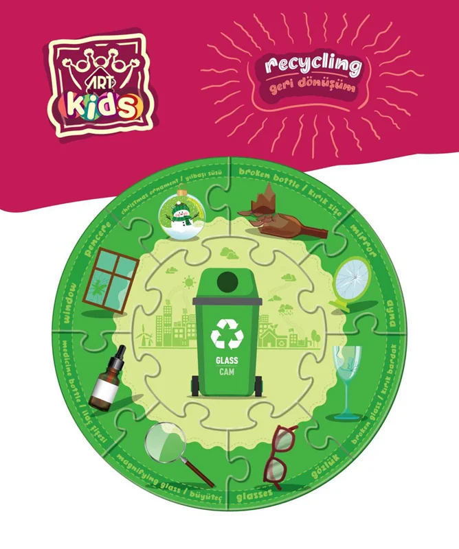 خرید آرت پازل 54 تکه  سبز کودکان «بازیافت»  Heidi Art Puzzle Kids Recycling 54 Pieces 5832