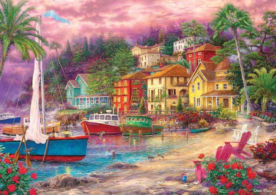 خرید خرید آرت پازل 3000 تکه «سواحل سرخابی»  Heidi Art Puzzle On lavender Shores 3000 pcs 5527
