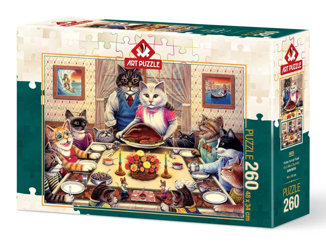 خرید آرت پازل 260 تکه «افسانه زمستانی»  Heidi Art Puzzle Feline Family feast 260 pcs 5025