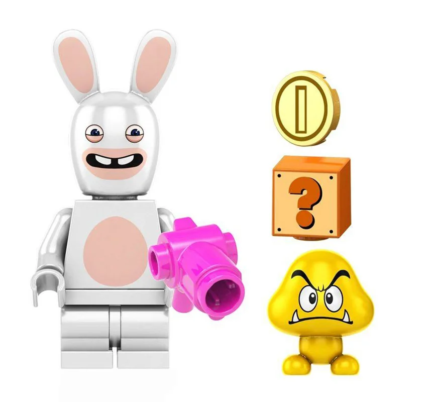 خرید آدمک لگویی فله مینی فیگور لگویی «رَبیت: خرگوش از سری ماریو براس»  Kopf Minifigures Lego Rabbit Mario Bros KF1923