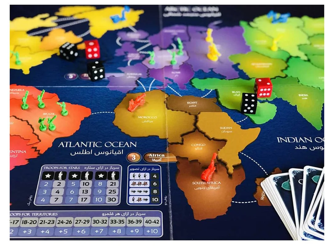 نمای ایزومتریک نقشه جهانی بازی فکری ریسک آیتوی iToy Risk