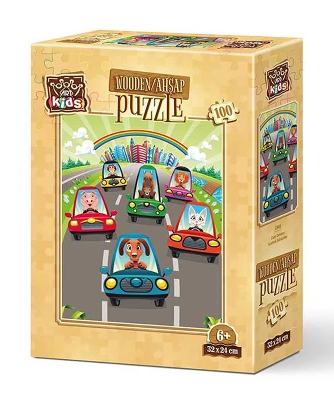 آرت پازل کودکان چوبی 100 «رانندگان جذاب»  Art Puzzle Kids Cute Drivers 100 Wooden Puzzle pcs 5901