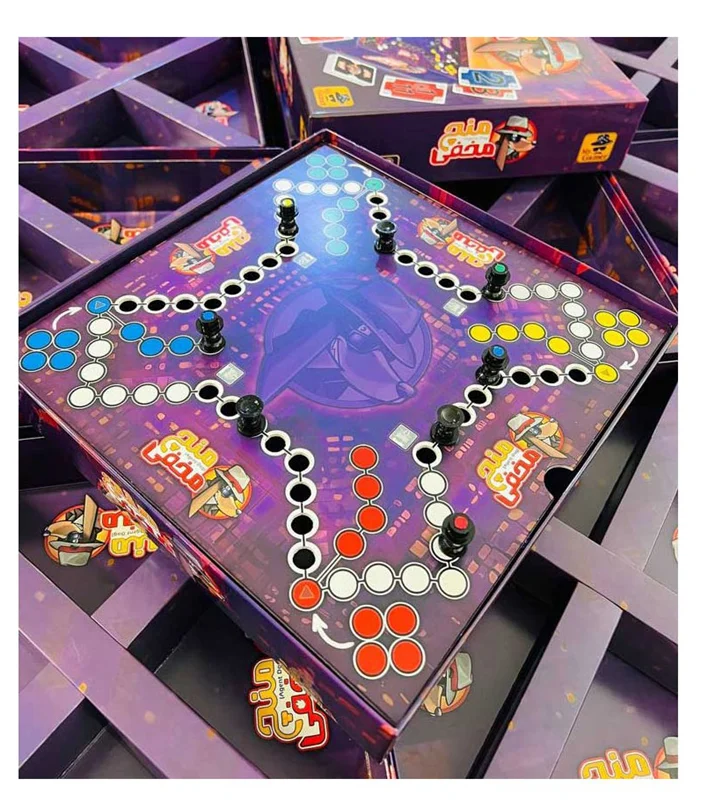 مهرههای بازی منچ مخفی در حالت چیده شده