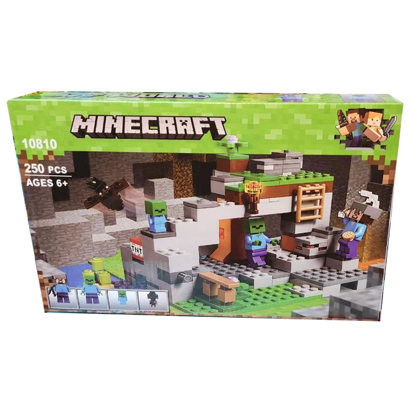 خرید لگو ماین کرافت، لگو مایکرفت، لگو زامبی،  لگو بچه زامبی، لگو خفاش، لگوغار، لگو حفره، لگو زیر زمین، لگو «ماینکرافت، ساختن غار زامبی»  Lego My World Minecraft Constructor Zombie Cave 10810