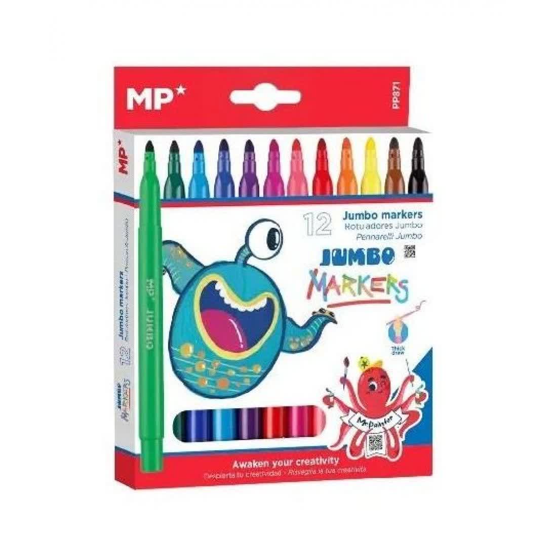 ماژیک نقاشی مدل جامبو 12 رنگ Jumbo Markers PP871