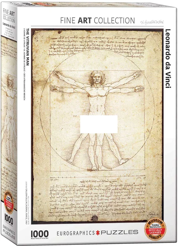 پازل یوروگرافیک 1000 تکه «مرد ویترووین» Eurographics Puzzle The Vitruvian Man 1000 pieces 6000-5098