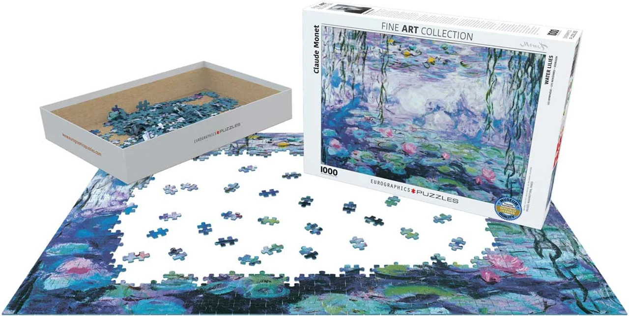 پازل یوروگرافیک 1000 تکه «نیلوفرهای آبی» Eurographics Puzzle Waterlilies 1000 pieces 6000-4366