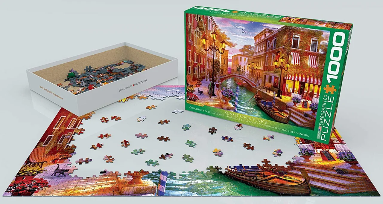 پازل یوروگرافیک 1000 تکه «غروب بر فراز ونیز» Eurographics Puzzle Sunset Over Venice 1000 pieces 6000-5353
