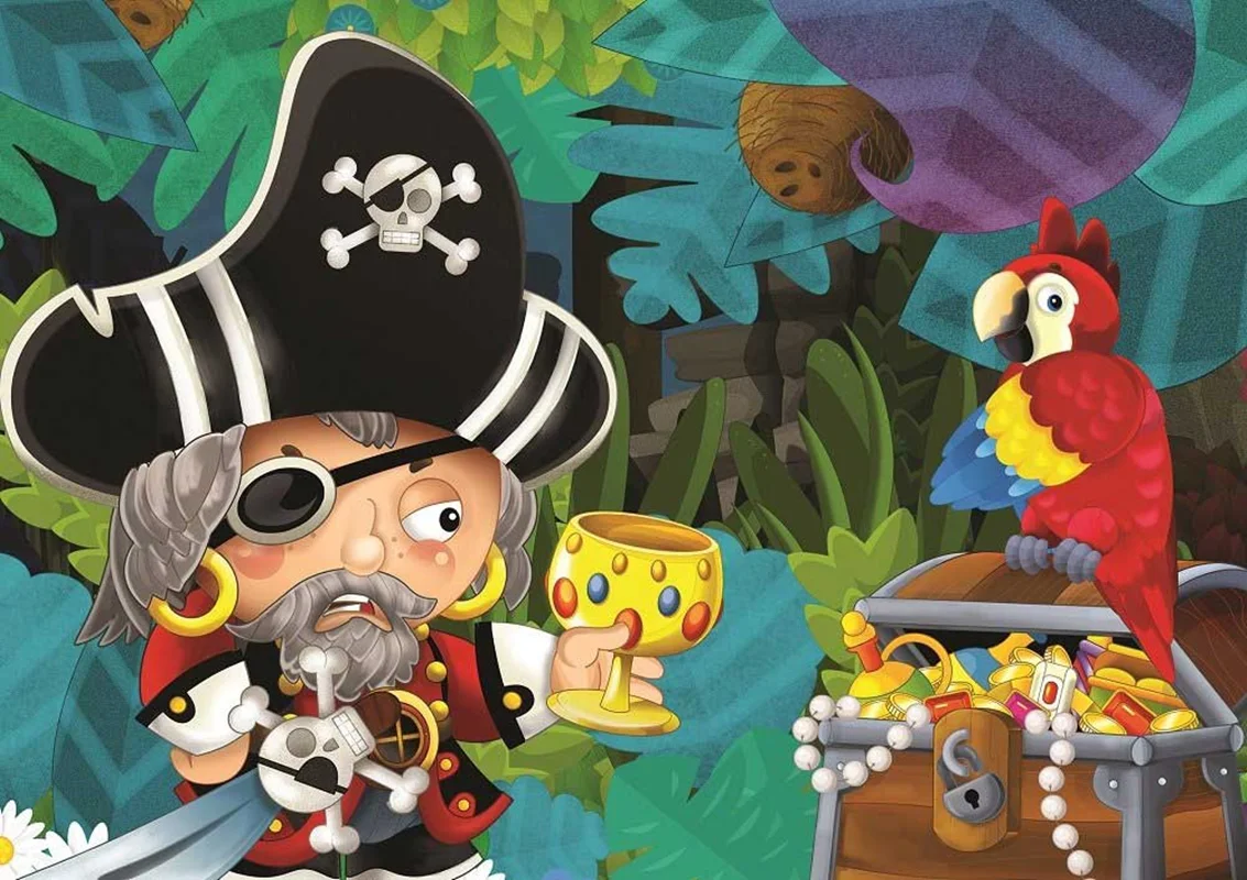 100 تکه اول آرت پازل 2x100 تکه کودکان «دزدان دریایی»  Heidi Art Puzzle Kids Pirates 2x100 Pieces 5640