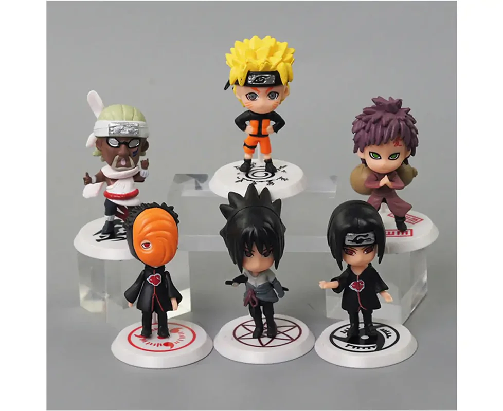 خرید فیگور های انیمه «ست 6 تایی ناروتو»  ناروتو ازوماکی، ایتاچی اوچیها، ساسوکه اوچیها، گارا، کیلر بی، اوبیتو اوچیها متوسط Anime Figure PVC Naruto 6pcs/set