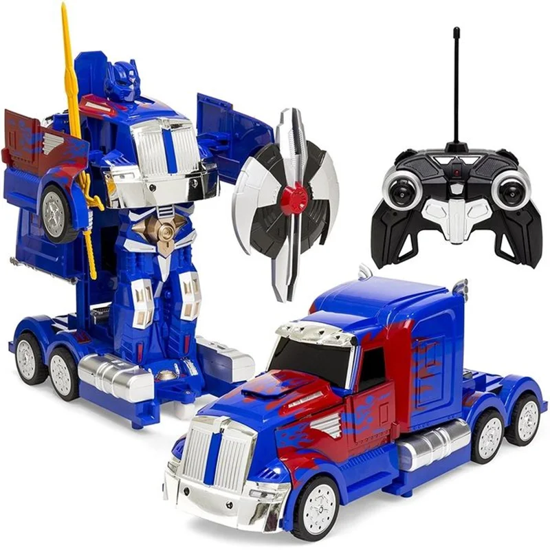 خرید ماشین کنترلی «ربات کامیون آپتیموس پرایم ترانسفورمور، ماشین تغییر شکل دهنده»  MZ Transformers Robot Deformation Remote Control Optimus Prime Car MZ 2335P