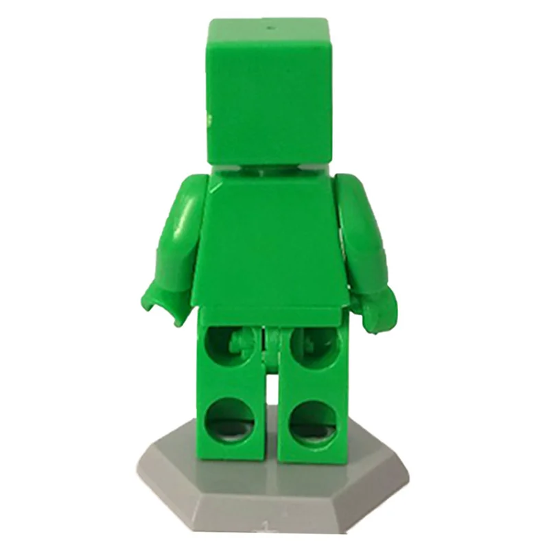 نمای پشت مینی فیگور لگو ماینکرفت کریپر با جزئیات دقیق و ساختار پلاستیکی با کیفیت