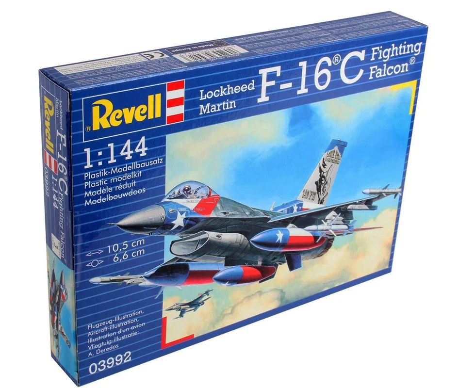 کیت مدل سازی ریول Revell «هواپیما F-16C فایتینگ فالکون مقیاس 1:144» Revell Model Set Assembly Kit F-16C Fighting Falcon 1:144 63992