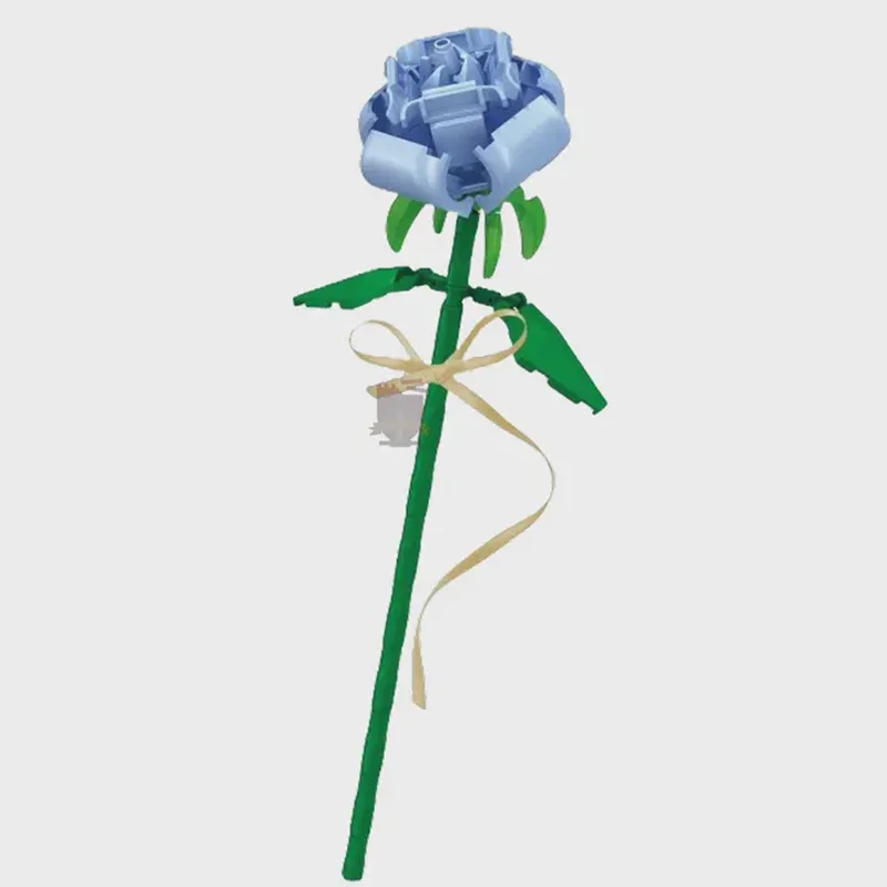 لگو شاخه گل رز آبی Blue Rose 61005B نمای نزدیک