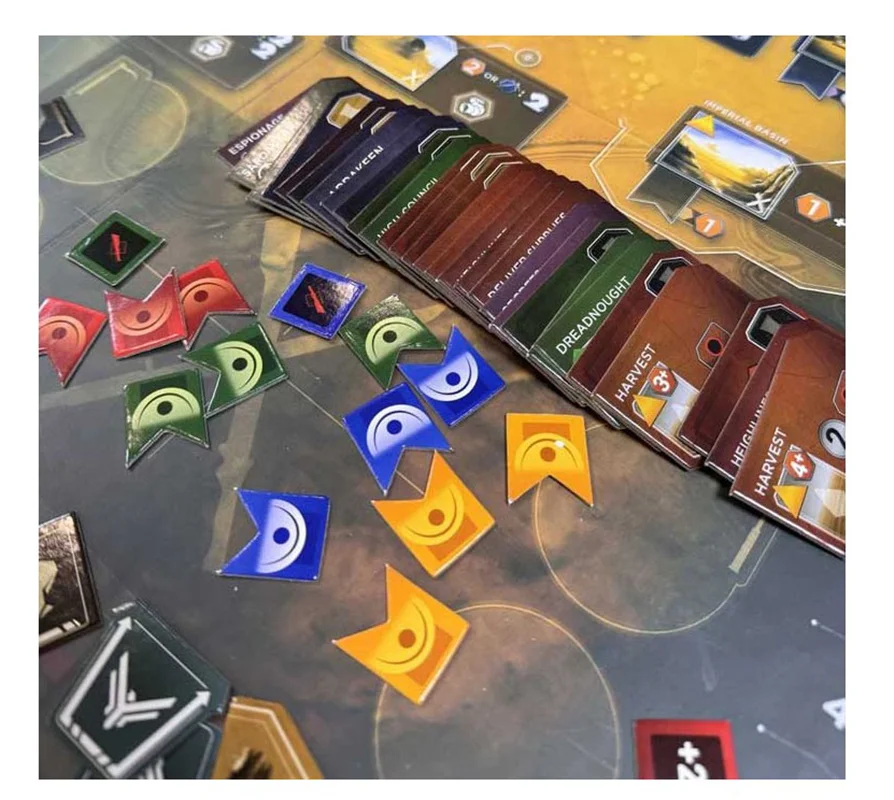 بازی فکری تلماسه دون Dune Imperium Uprising محتویات جعبه باز شده