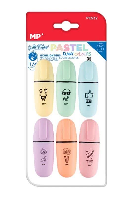 ماژیک هایلایت (علامت‌زن) پاستلی ۶ عددی Pastel Highlighters PE532