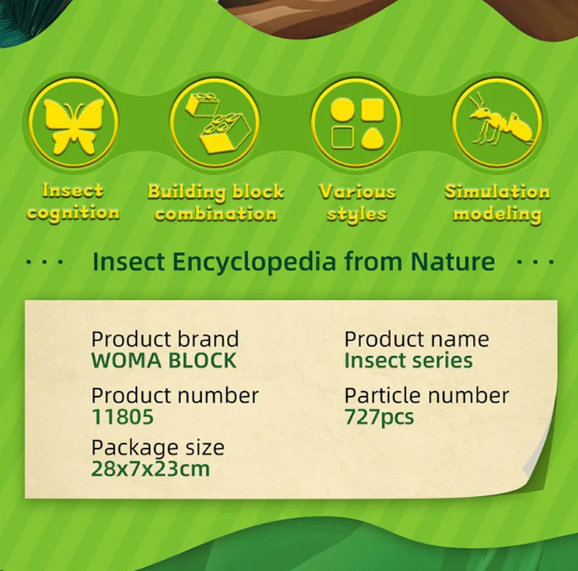 نمایش ویژگی ها و مشخصات لگو دنیای حشرات Insect World
