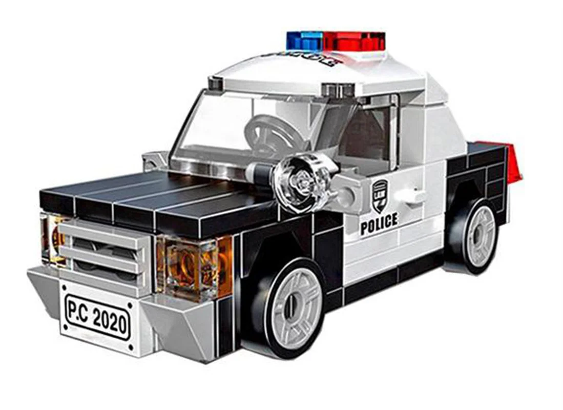 خرید لگو دکول «ماشین پلیس» Decool Pull Back Mini Racing Police Car Lego 22019