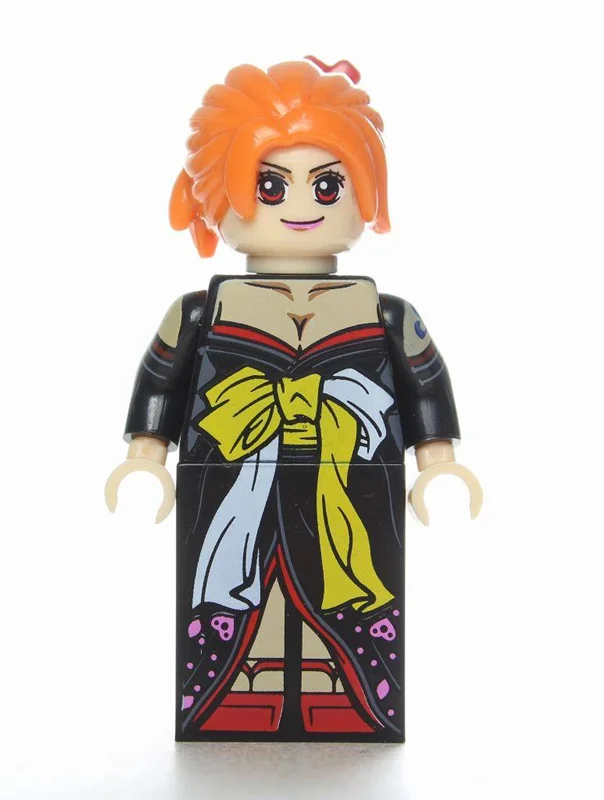 نمای جلو مینی فیگور لگو نامی کیمونو  وان پیس Nami