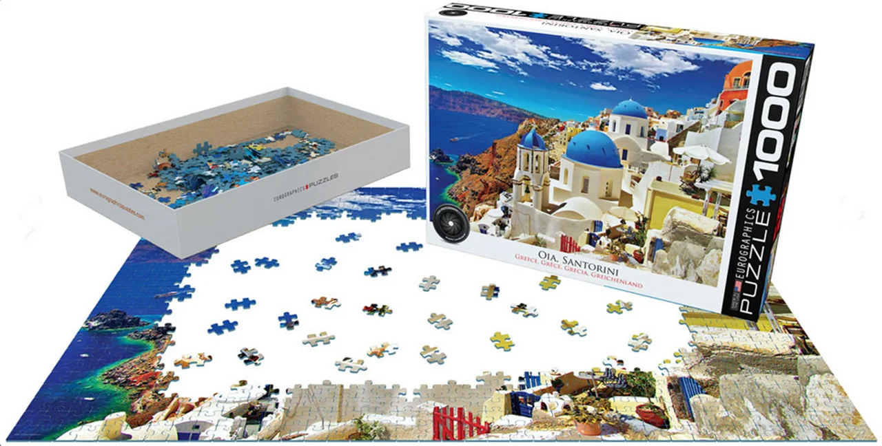 پازل یوروگرافیک 1000 تکه «جزیره سَنتورینی ، یونان» Eurographics Puzzle Oia Santorini Greece 1000 pieces 6000-0944
