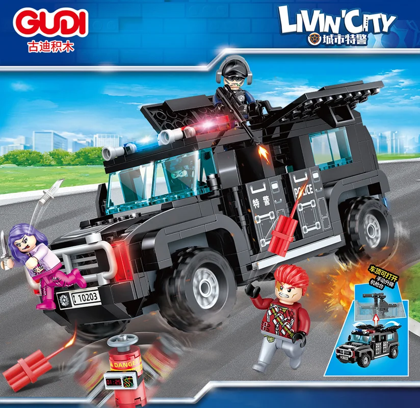 خرید لگو ساختنی کازی «ماشین یگان ویژه حمله هاموی» Building Blocks Gudi humvee assault 10203
