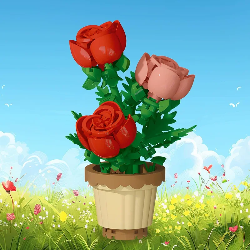 لگو گل رز Rose 7227 در حیاط خانه