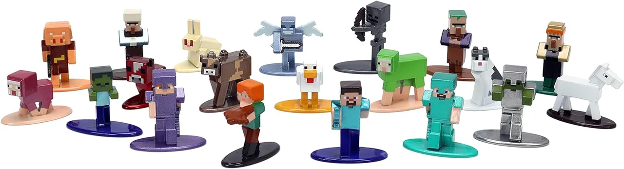خرید نانو متال فیگور جادا «ماینکرفت بسته 20 تایی سری 6» Jada Minecraft Die-cast Nano Metalfigs 20-Pack Figure series 6 32502