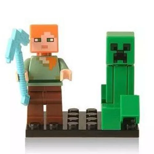 مینی فیگور لگو ماینکرفت الکس با کریپر Alex with Creeper