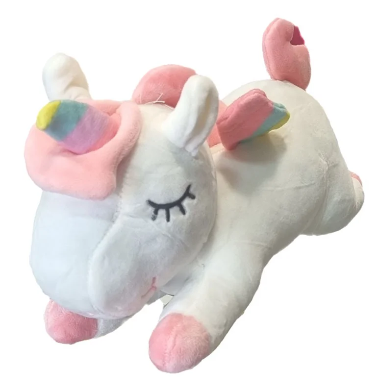 خرید اسباب بازی عروسک پولیشی «اسب سفید تک شاخ یونی کورن» Unicorn plush doll