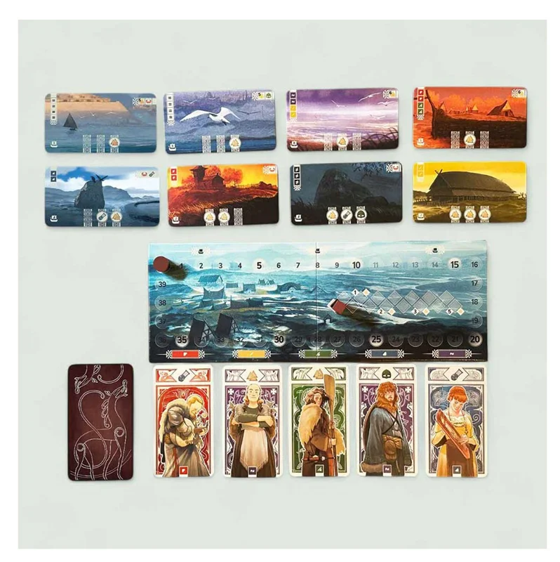 برد اصلی بازی ایرانی Knarr با مهرهها