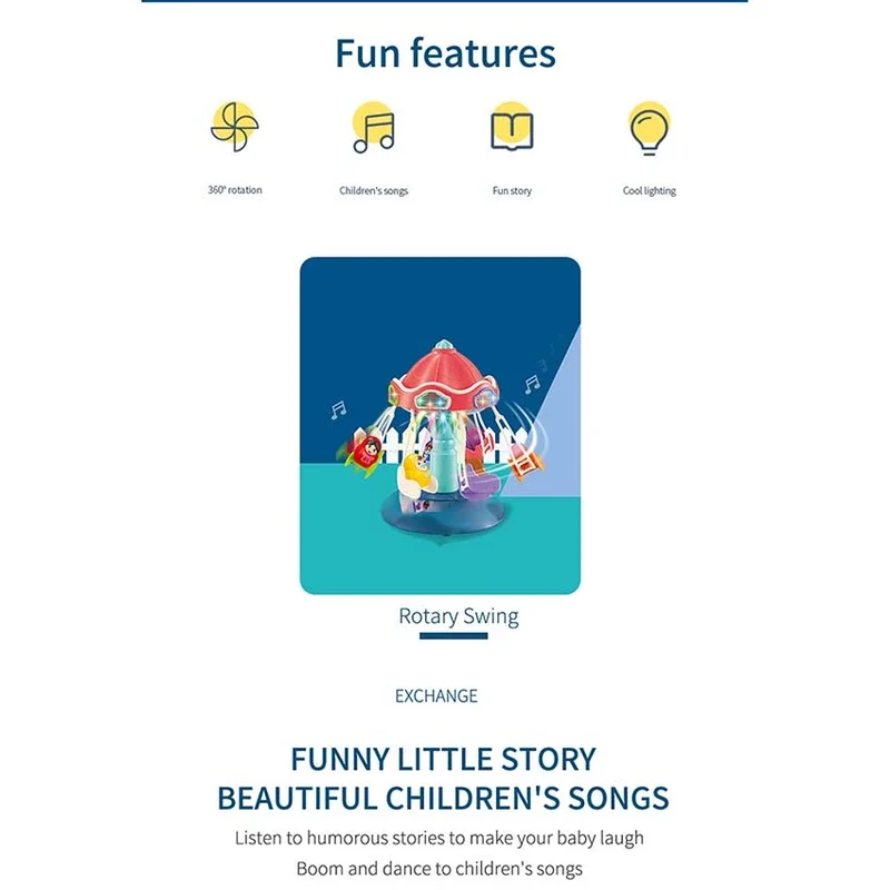 چرخ و فلک موزیکال مدل Rotary Swing ZR212 - نمایش در حال چرخش