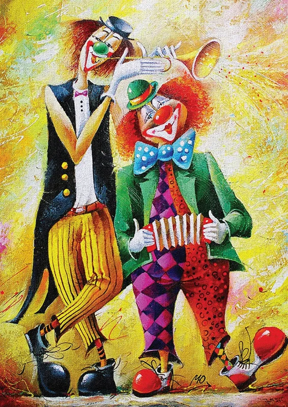 خرید آرت پازل 260 تکه «دلقک های نوازنده»  Heidi Art Puzzle Musician Clowns 260 Pieces 5030