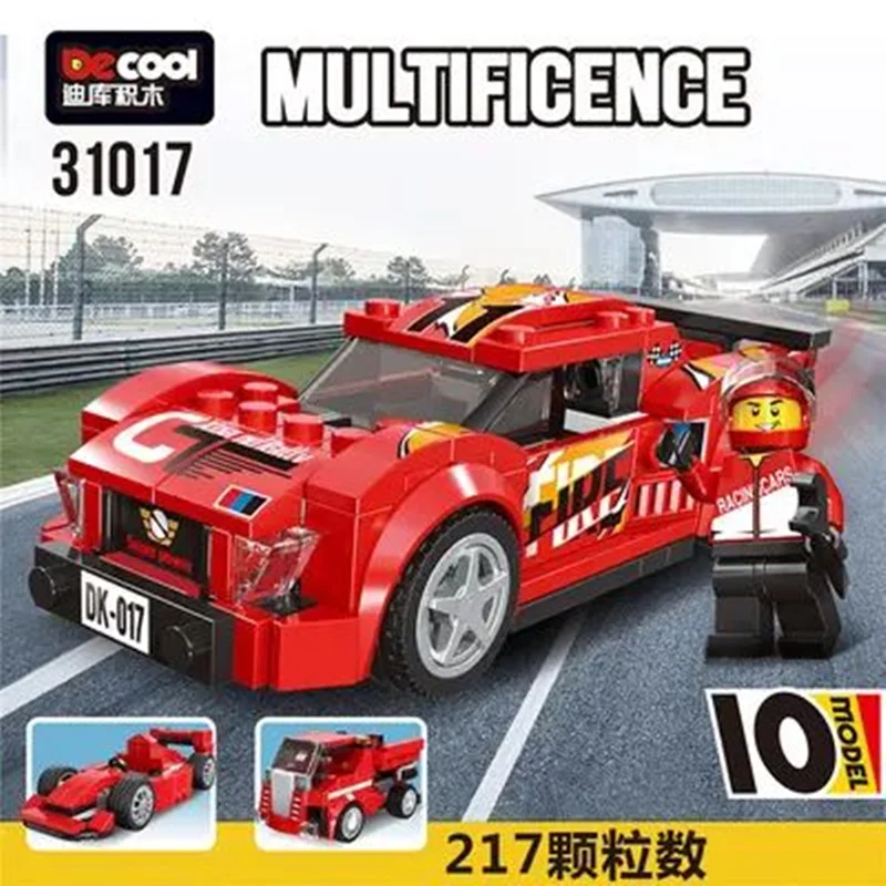 خرید لگو دکول چندگانه «ماشین مسیر مسابقه 10 مدل» Decool Multificence Race Track Lego 31017