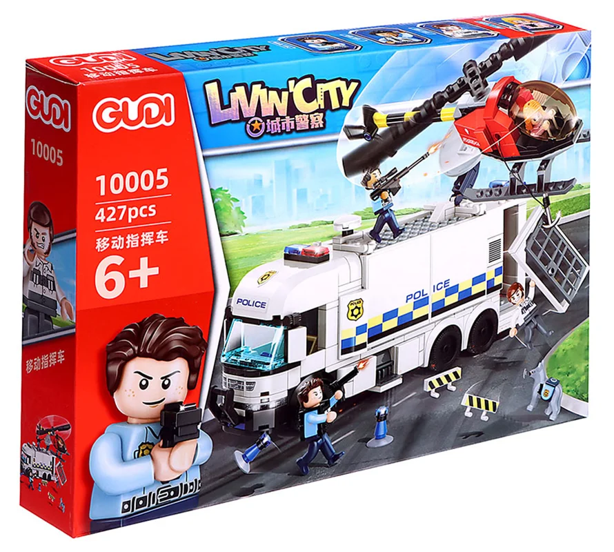خرید لگو ساختنی لگو گودی لیوین سیتی لگو «ماشین فرماندهی متحرک پلیس» لگو Lego Gudi Livin City Police Mobile Command Car 10005