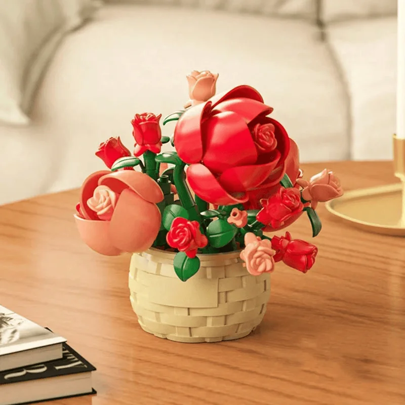لگو سبد گل رز Basket Rose Flower M3082 در دکور منزل