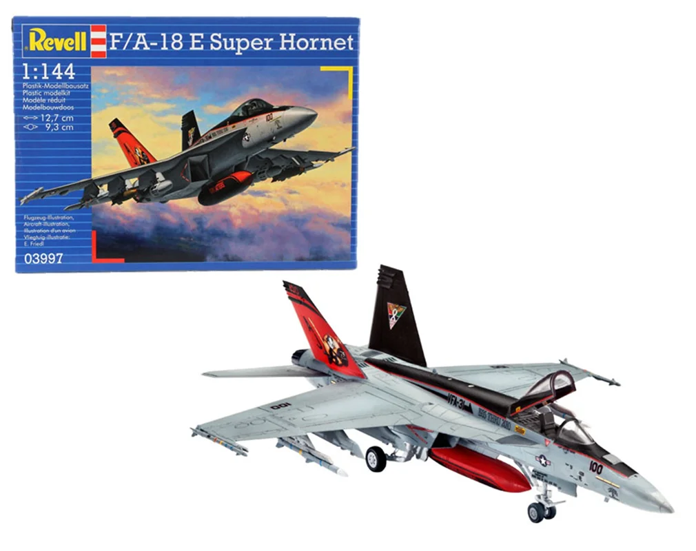 کیت مدل سازی ریول Revell «هواپیما F/A-18 E سوپر هورنت مقیاس 1:144» Revell Model Set Assembly Kit F/A-18 E Super Hornet 1:144 63997